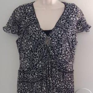 SLLKD BLOUSE BY NINE WEST 14W